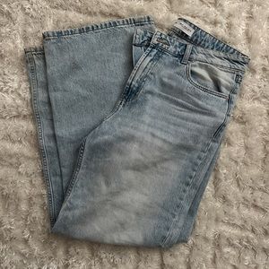 Bershka Low-Rise Wide-Leg Jeans